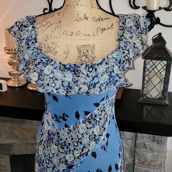 Free People Blue Floral Ruffle Maxi Dress - Picture 7 of 12